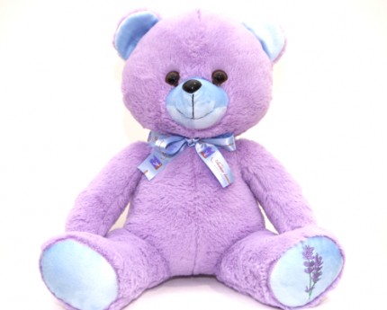 LAVENDER PATCH TEDDY BEAR - BOY image