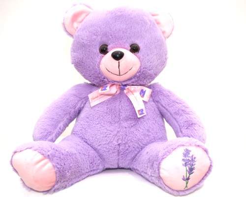 LAVENDER PATCH TEDDY BEAR - GIRL image